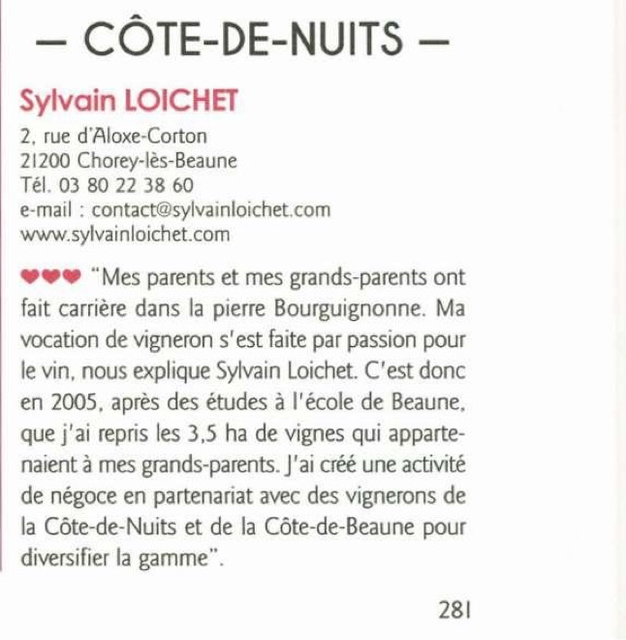 Cote de nuit - Sylvain Loichet Cote de nuit - Sylvain Loichet