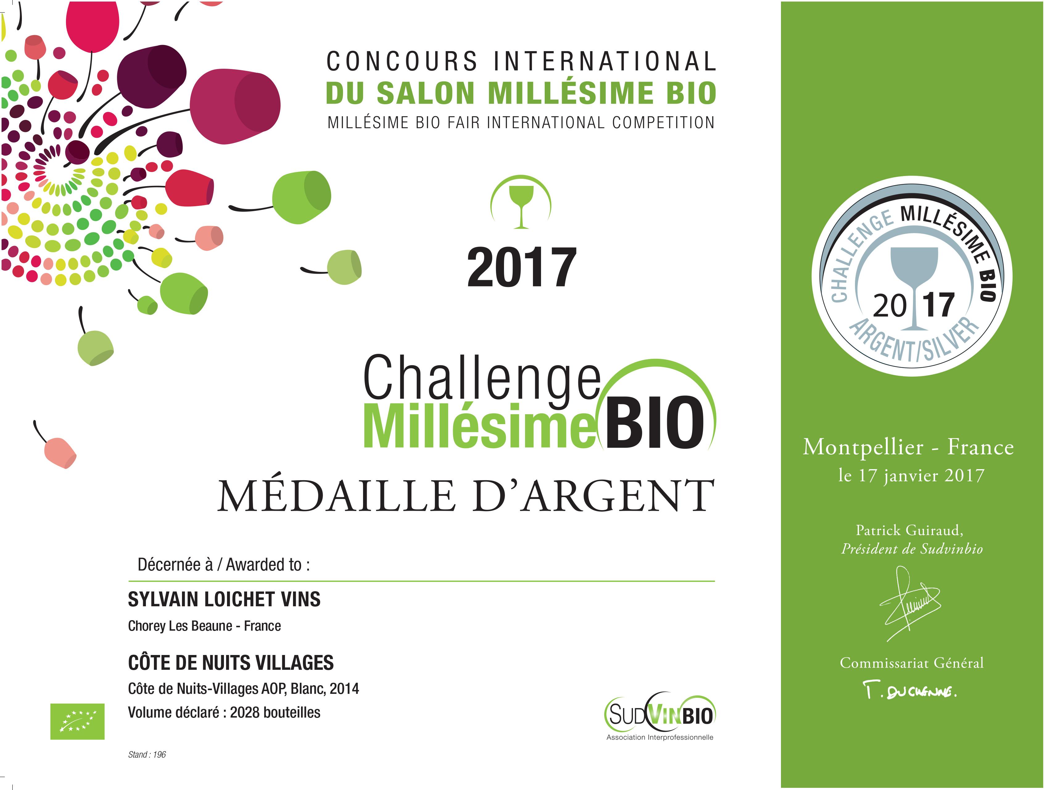 mdaille d argent CNVB 2014
